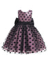 Rain Kids Girl Multi Color Sequin Black Polka Dot Tulle Christmas Dress 6M-4 - SophiasStyle.com